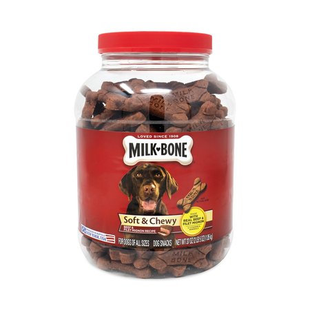 Milk-Bone Soft and Chewy Beef Dog Treats, 2 lb, 5 oz Tub 50962